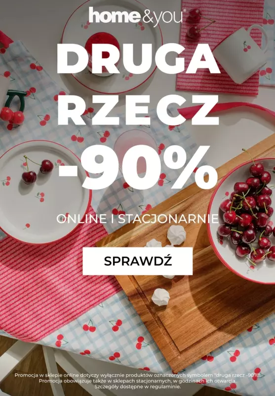 home&you - gazetka promocyjna Druga rzecz -90% od piątku 18.07 do wtorku 22.07