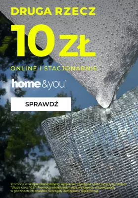 home&you - gazetka promocyjna Druga rzecz za 10 zł! od piątku 25.07 do wtorku 29.07