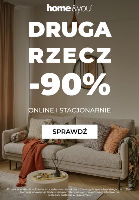 home&you - gazetka promocyjna Druga rzecz -90% od piątku 01.08 do wtorku 05.08