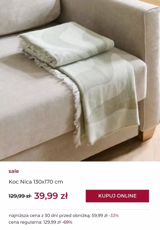 home&you - gazetka promocyjna Koce na spokojne, jesienne wieczory od poniedziałku 08.09 do środy 17.09 - strona 14