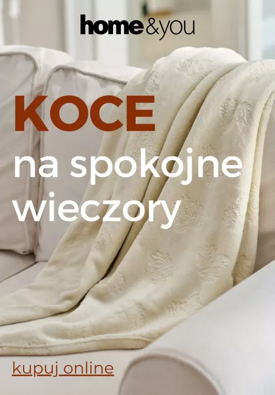 home&you - gazetka promocyjna Koce na spokojne, jesienne wieczory od poniedziałku 08.09 do środy 17.09