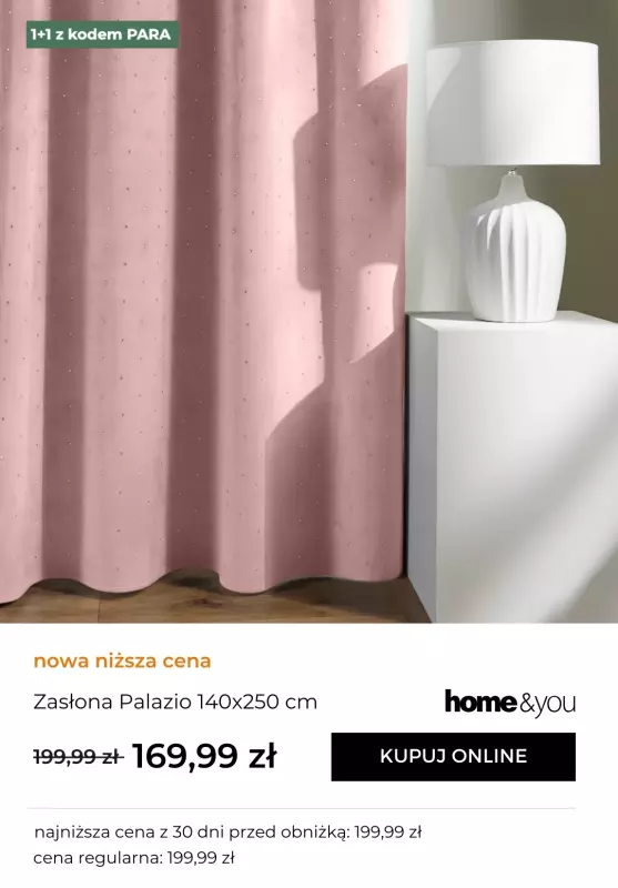 home&you - gazetka promocyjna 1+1 na zasłony TYLKO ONLINE   - strona 2