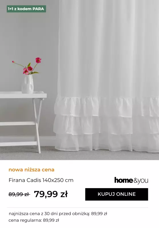 home&you - gazetka promocyjna 1+1 na zasłony TYLKO ONLINE   - strona 3