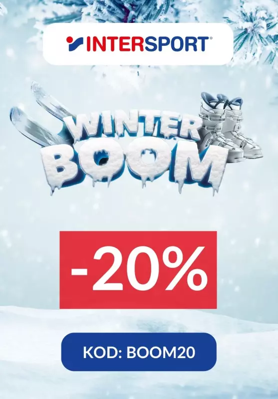 Intersport - gazetka promocyjna -20% z kodem na zakupy od środy 18.12 do poniedziałku 23.12