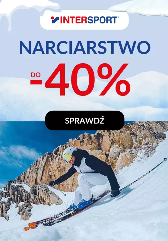 Intersport - gazetka promocyjna Do -40% na narciarstwo od czwartku 09.01 