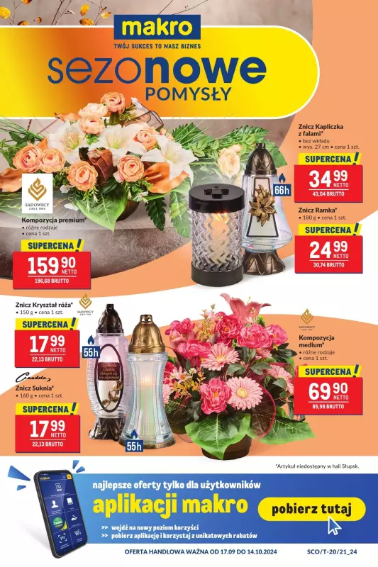 Makro - gazetka promocyjna Gazetka Sezonowe pomysły od wtorku 17.09 do poniedziałku 14.10