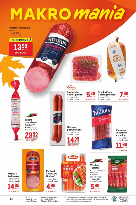 Makro - gazetka promocyjna Gazetka Jesień wita okazjami od wtorku 12.11 do poniedziałku 09.12 - strona 16