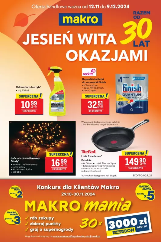 Makro - gazetka promocyjna Gazetka Jesień wita okazjami od wtorku 12.11 do poniedziałku 09.12