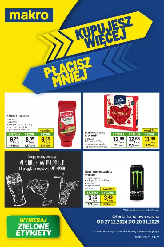 Makro - gazetka promocyjna Kupujesz więcej płacisz mniej od piątku 27.12 do poniedziałku 20.01