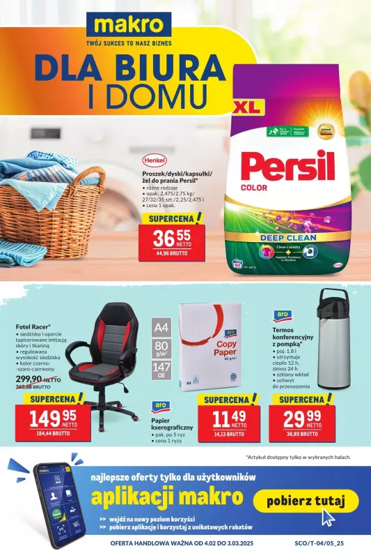 Makro - gazetka promocyjna Dla biura i domu od wtorku 04.02 do poniedziałku 03.03