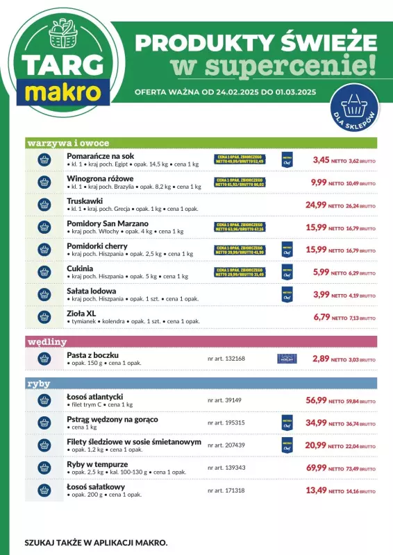 Makro - gazetka promocyjna Targ MAKRO - oferta świeża w super cenach! od wtorku 25.02 do soboty 01.03 - strona 7