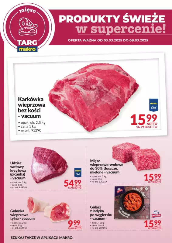 Makro - gazetka promocyjna Targ Makro od czwartku 06.03 do soboty 08.03