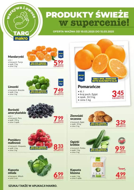 Makro - gazetka promocyjna Targ MAKRO - oferta świeża w super cenach! od poniedziałku 10.03 do soboty 15.03 - strona 5