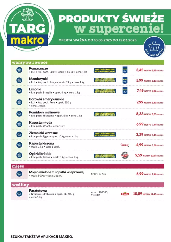 Makro - gazetka promocyjna Targ MAKRO - oferta świeża w super cenach! od poniedziałku 10.03 do soboty 15.03 - strona 7