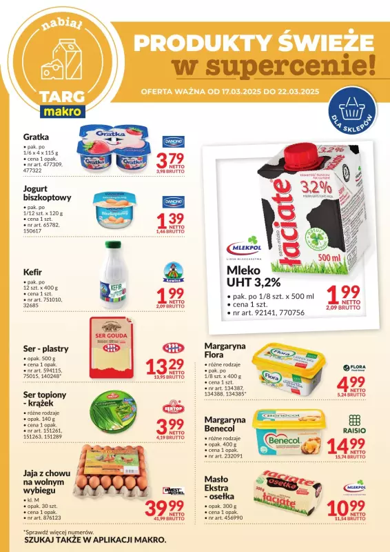 Makro - gazetka promocyjna Targ MAKRO - oferta świeża w super cenach! od poniedziałku 17.03 do soboty 22.03