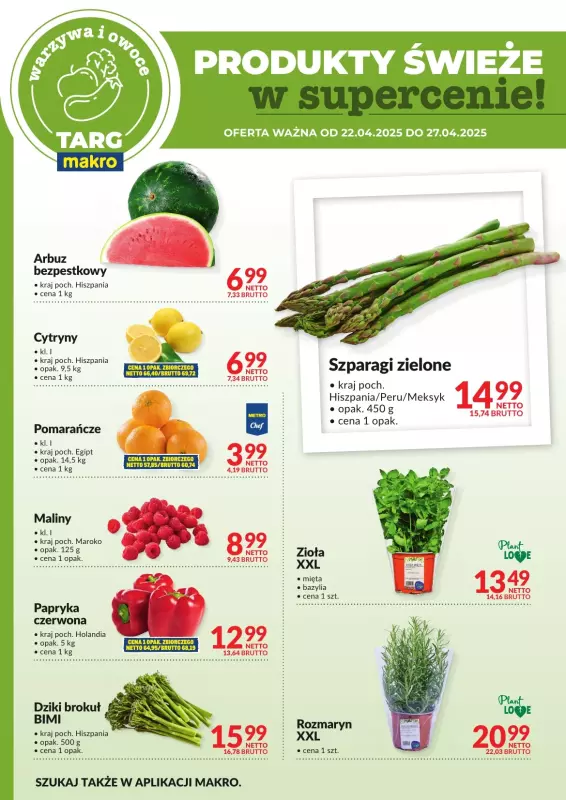 Makro - gazetka promocyjna Targ MAKRO - oferta świeża w super cenach! od wtorku 22.04 do niedzieli 27.04 - strona 5