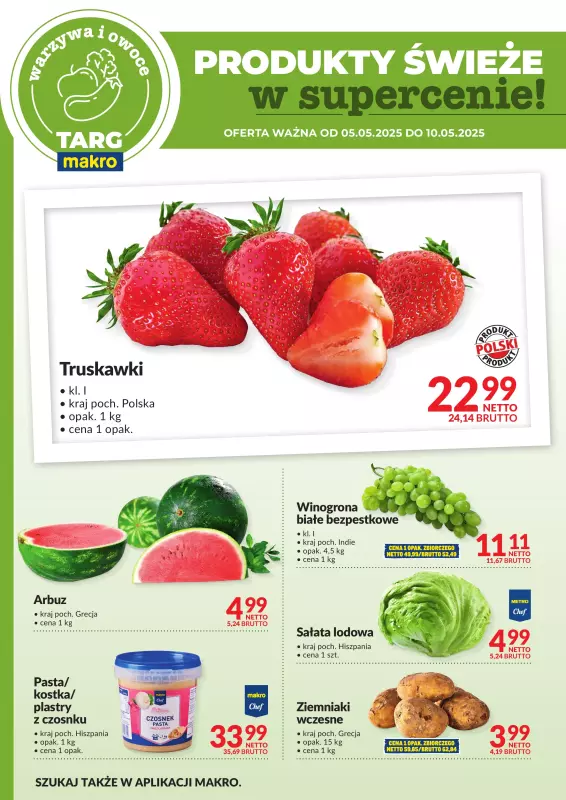 Makro - gazetka promocyjna Targ MAKRO - oferta świeża w super cenach! od piątku 09.05 do soboty 10.05 - strona 5