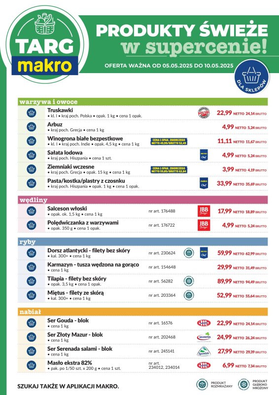 Makro - gazetka promocyjna Targ MAKRO - oferta świeża w super cenach! od piątku 09.05 do soboty 10.05 - strona 7