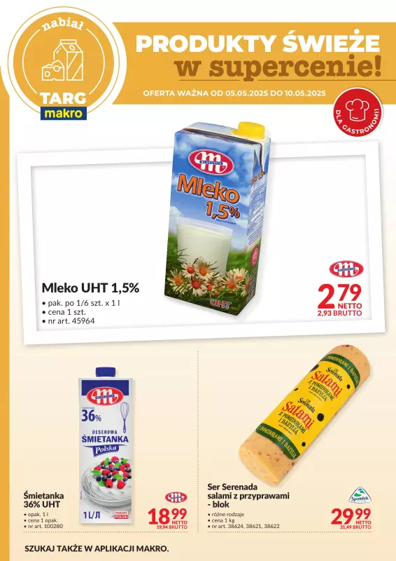 Makro - gazetka promocyjna Targ MAKRO - oferta świeża w super cenach!  
