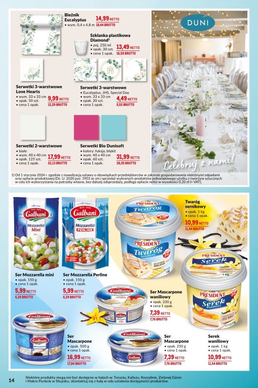 Makro - gazetka promocyjna Na uroczyste okazje od wtorku 13.05 do poniedziałku 09.06 - strona 14