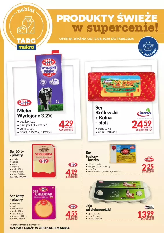 Makro - gazetka promocyjna Targ MAKRO - oferta świeża w super cenach!  