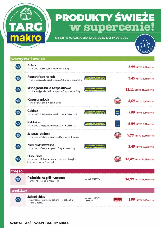 Makro - gazetka promocyjna Targ MAKRO - oferta świeża w super cenach! od poniedziałku 12.05 do soboty 17.05 - strona 7