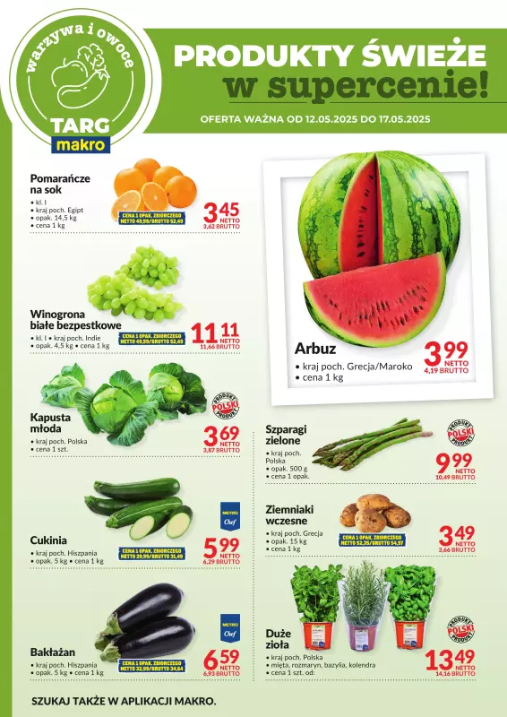 Makro - gazetka promocyjna Targ MAKRO - oferta świeża w super cenach! od poniedziałku 12.05 do soboty 17.05 - strona 5