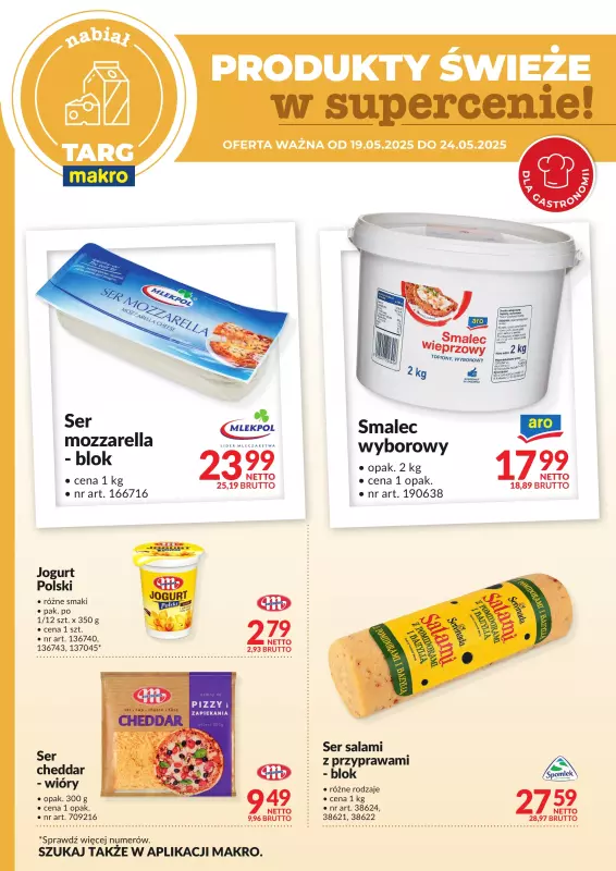 Makro - gazetka promocyjna Targ MAKRO - oferta świeża w super cenach! od poniedziałku 19.05 do soboty 24.05