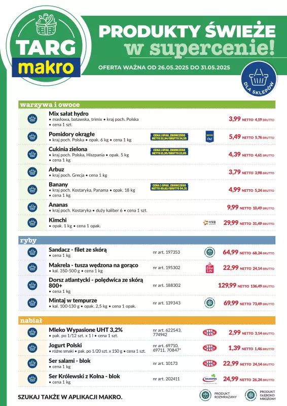 Makro - gazetka promocyjna Targ MAKRO - oferta świeża w super cenach! od poniedziałku 26.05 do soboty 31.05 - strona 7