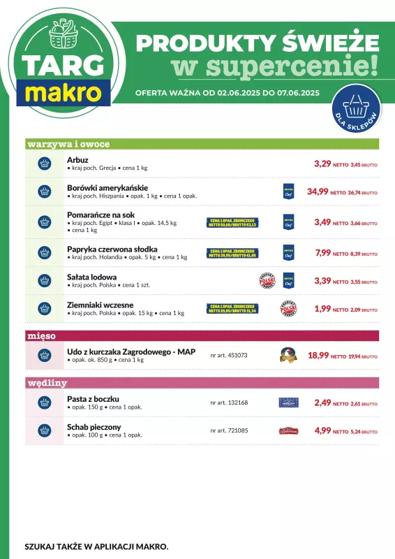 Makro - gazetka promocyjna Targ MAKRO - oferta świeża w super cenach! od poniedziałku 02.06 do soboty 07.06 - strona 7