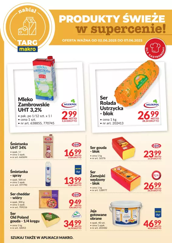 Makro - gazetka promocyjna Targ MAKRO - oferta świeża w super cenach!  