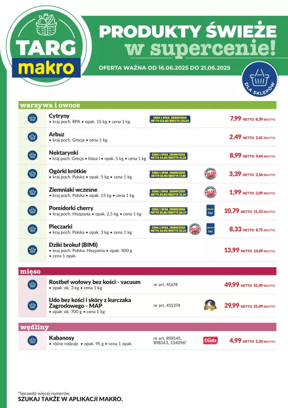 Makro - gazetka promocyjna Targ MAKRO - oferta świeża w super cenach! od poniedziałku 16.06 do soboty 21.06 - strona 7