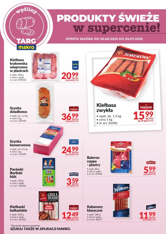 Makro - gazetka promocyjna Targ MAKRO - oferta świeża w super cenach! od poniedziałku 30.06 do soboty 05.07 - strona 3