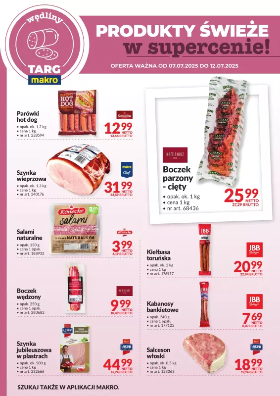 Makro - gazetka promocyjna Targ Makro - świeża oferta w super cenach! od poniedziałku 07.07 do soboty 12.07 - strona 3