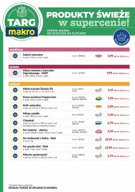Makro - gazetka promocyjna Targ Makro - świeża oferta w super cenach! od poniedziałku 07.07 do soboty 12.07 - strona 8
