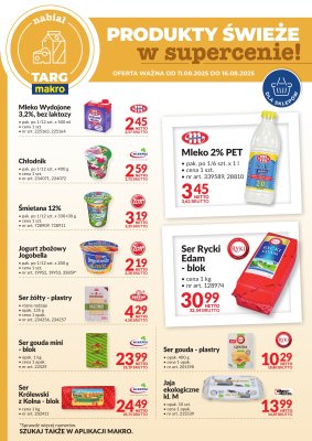 Makro - gazetka promocyjna Targ MAKRO - oferta świeża w super cenach! od poniedziałku 11.08 do soboty 16.08