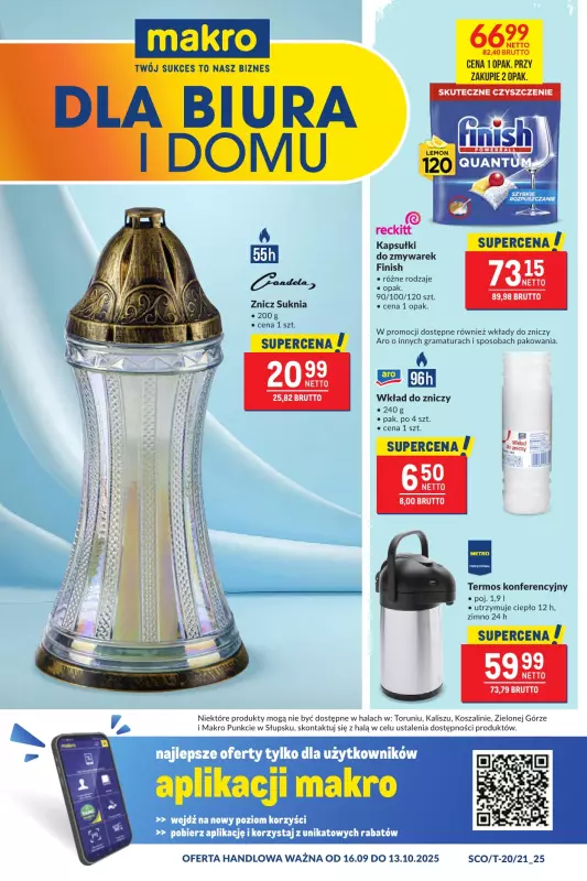 Makro - gazetka promocyjna Oferta dla biura i domu od wtorku 16.09 do poniedziałku 13.10