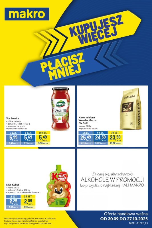 Makro - gazetka promocyjna Kupujesz więcej płacisz mniej od czwartku 09.10 do poniedziałku 27.10