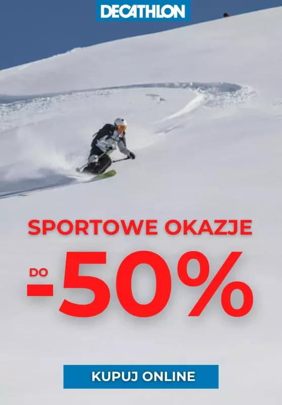 Decathlon - gazetka promocyjna Do -50% sportowe okazje od środy 14.02 