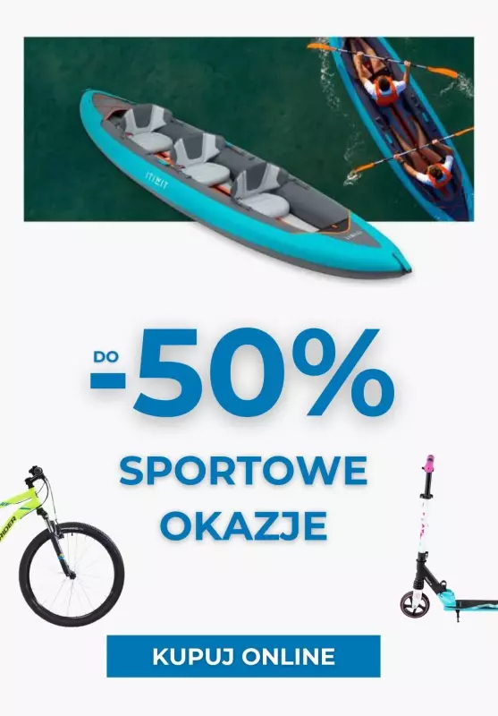 Decathlon - gazetka promocyjna Do -50% sportowe okazje od środy 13.03 