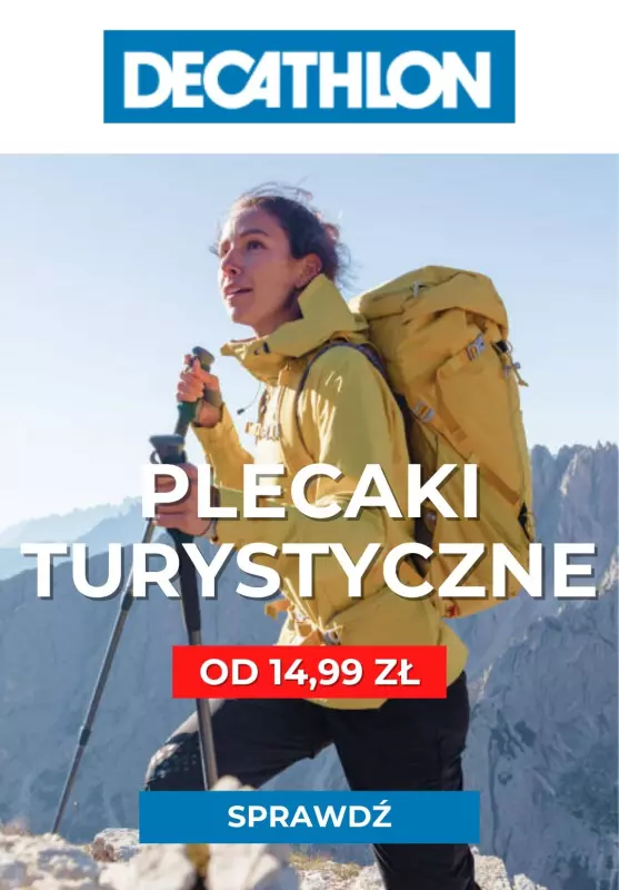 Decathlon - gazetka promocyjna Plecaki turystyczne od 14,99 zł od wtorku 16.04 