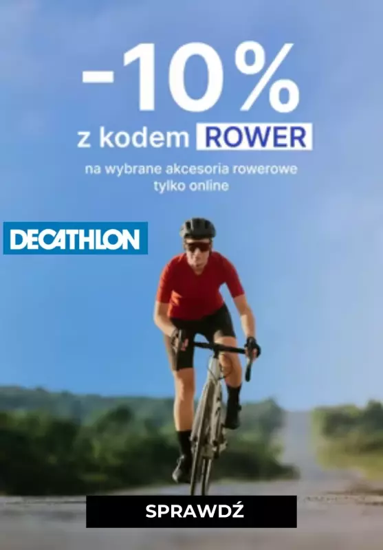Decathlon - gazetka promocyjna -10% na akcesoria rowerowe od środy 17.04 do niedzieli 05.05