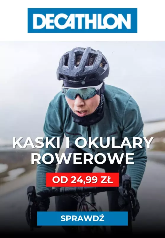 Decathlon - gazetka promocyjna Kaski i okulary rowerowe od 24,99 zł  