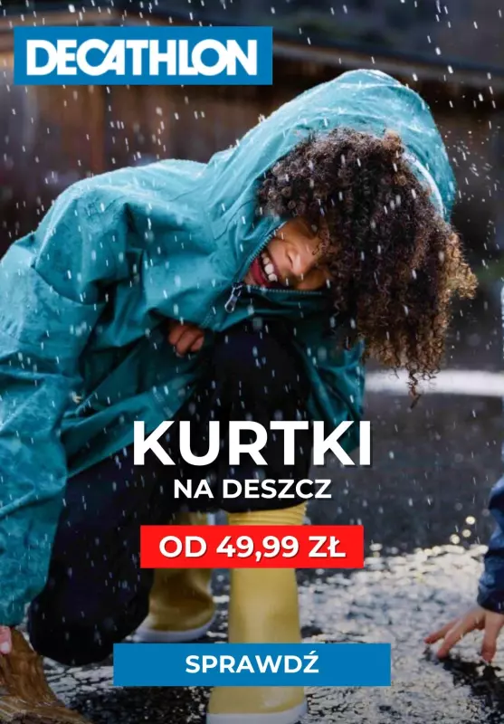 Decathlon - gazetka promocyjna Kurtki na deszcz od 49,99 zł  