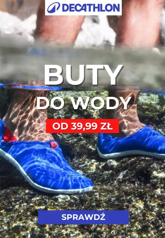 Decathlon - gazetka promocyjna Buty do wody od 39,99 zł od czwartku 11.07 