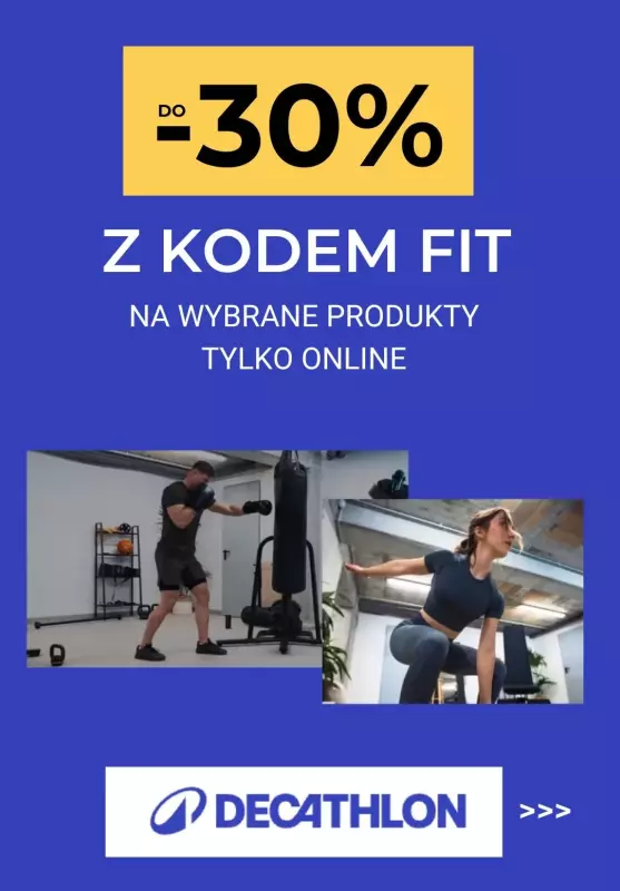 Decathlon - gazetka promocyjna Do -30% z kodem na wybrane produkty od poniedziałku 16.09 do czwartku 26.09