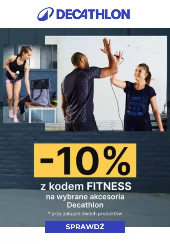 Decathlon - gazetka promocyjna -10% na akcesoria fitness od poniedziałku 30.09 do niedzieli 13.10