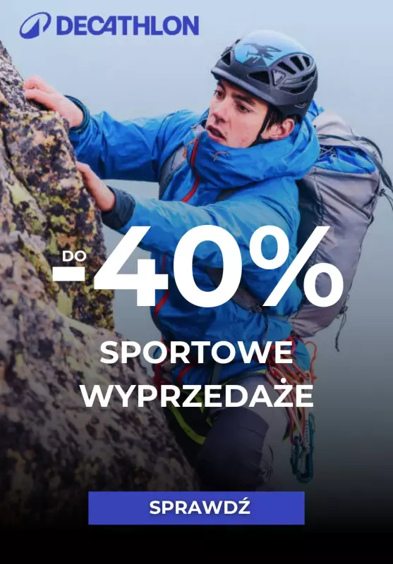 Decathlon - gazetka promocyjna Sportowe wyprzedaże do -40% od piątku 24.01 