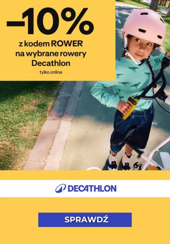 Decathlon - gazetka promocyjna -10% na wybrane rowery z kodem  