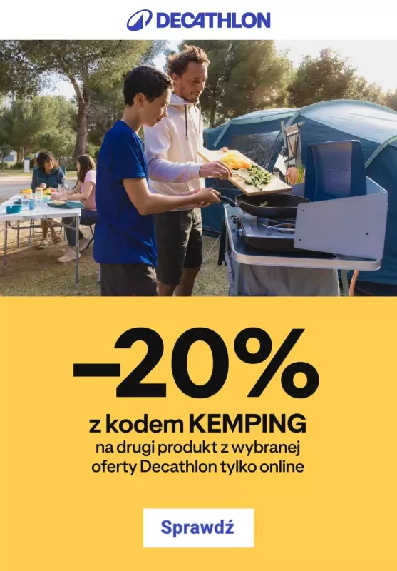 Decathlon - gazetka promocyjna -20% na drugi produkt na KEMPING od poniedziałku 16.06 do niedzieli 29.06